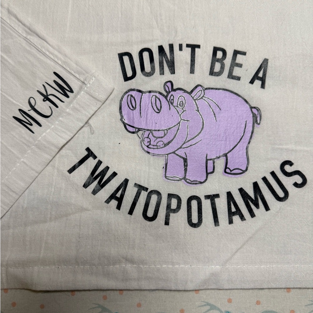 Humorous, Rude Hippo T-Towel